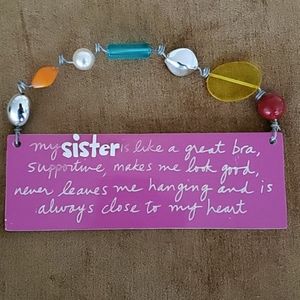 Funny Cermaic Hanging Sign.